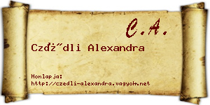Czédli Alexandra névjegykártya